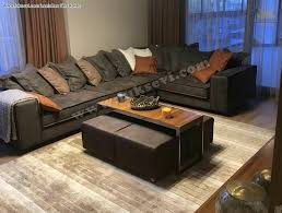 Puf Sehpali Nubul L Kose Koltuk Takimi Modern Luks Tasarim Luksevi