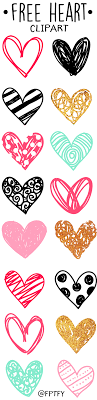 Free Doodle Heart Clip Art Free Pretty Things For You Heart Clip Art Free Clip Art Clip Art Freebies