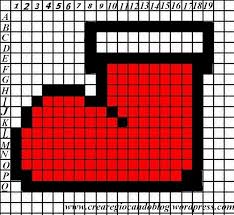 Pixel Art Coding Lo Scarpone Di Babbo Natale Crearegiocando Pixel Art Minecraft Pixel Art Punto Croce Natalizio