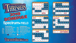 Clearwater Threshers 2019 Game Schedule Clearwater