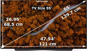 Here are a few tips for picking the right size tv for any room, including ideal viewing distance, and picture quality versus size. 55 Inch Tv Dimensions Tab Tv