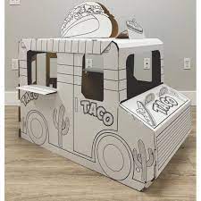 Color Your Own Taco Truck Playhouse Oriental Trading In 2021 Play Houses Taco Truck Truck Diy