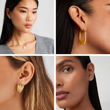 Navy, white, gray post earrings $10