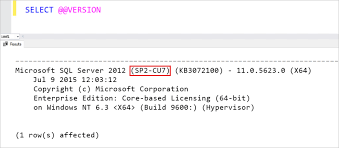 Determine The Version, Edition, And Update Level - Sql Server | Microsoft  Learn