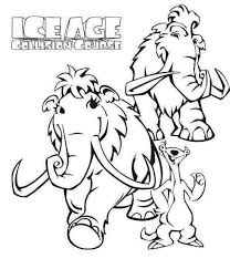 Manny From Ice Age Coloring Page In 2021 Coloring Pages Ice Age Zoo Coloring Pages