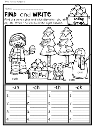 Download Free Printables At Preview Ending Digraph Winter Math And Literacy No Prep Printabl First Grade Worksheets First Grade Writing First Grade Classroom