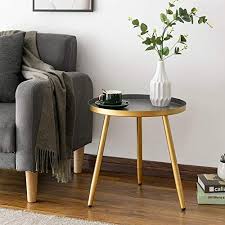 The brick has many modern end tables, industrial end tables, rustic end tables, end tables with storage, and retro end tables to choose from. New Round Side Table Metal End Table Nightstand Small Tables For Living Room Accent Tables Side Table For Small Spaces Gold Gray By Aojezor Living Room Furn