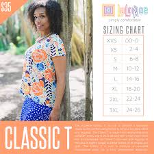 Check Out This Size Chart For Lularoe Classic T If You Need