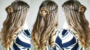 Wearing a waterfall braid is like having your hair both down and up at the same time—talk about an ideal hairstyle for hot summer days. Half Up Half Down Flower Braid And Waterfall Braid Combo Braidsandstyles12 Youtube