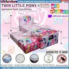 Toko springbed anak 2 in 1 terdekat. 2 In 1 2in1 Twin Springbed Anak Motif Little Pony Set 100cm Olympic Shopee Indonesia