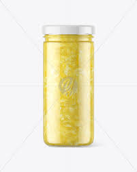 Clear Glass Jar With Lemon Jam Mockup In Jar Mockups On Yellow Images Object Mockups