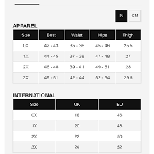 Forever 21 Plus Size Chart