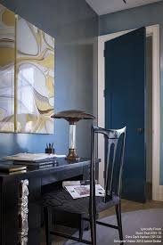Beautifully Finished Office Door Color Teal Trim Color Dark Harbour Home Office Colors Color Trends Home Decor