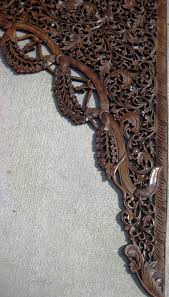 Nine A Half Ft Teak Wood Arch Door Way Panel Oak Finish Wood Arch Hand Carved Teak Wood Carving Designs