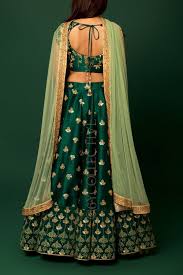 Emerald Green Embroidery Lehenga Frugal2fab Green Lehenga Designer Bridal Lehenga Choli Wedding Lehenga Designs
