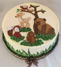 Woodland Baby Shower Cake Ideas Animal Baby Shower Cake Baby Shower Cakes Baby Shower Woodland