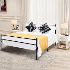 Description de l'ensemble lit crawley : Lit En Metal 2 Places 196x142x9 Cm Cadre De Lit Sommier A Lattes Robuste Charge Max 200 Kg Noir Pour Adultes Adolescents Enfants Achat Vente Structure De Lit Lit En Metal 2