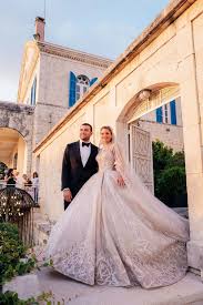 Elie Saab Designed The Most Beautiful Wedding Dress For His Daughter In Law Most Beautiful Wedding Dresses Celebrity Wedding Dresses Beautiful Wedding Dresses