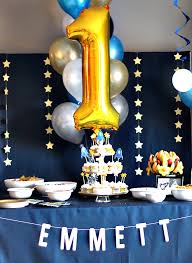 Some Of You May Remember The Big Sparkly Gold And Pink Themed First Birthday Party I Threw Space Birthday Party Birthday Surprise Party Blue Birthday Parties