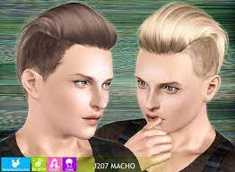 Hairstyle J207 Macho By Newsea Sims 3 Hairs Sims Hair Sims 3 Male Hair Mens Hairstyles