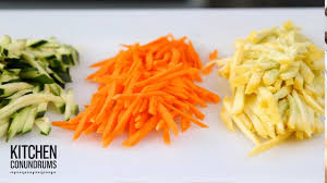 Slice off the rounded edges of the carrot to create a rectangle that sits flat on the cutting board and discard. The Trick To A Quick Julienne Kitchen Conundrums With Thomas Joseph Youtube