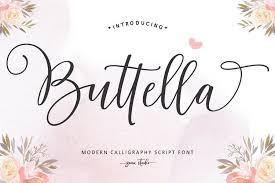 It is a cursive font that includes a bold. Buttella Script 216370 Calligraphy Font Bundles