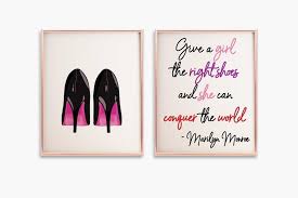 This Marilyn Monroe Heels Quote Printable Wall Art Is Perfect For Having Up In A Living Room A Bathroom A Bedroom In Your Of Printable Wall Art Fashion Wall Art Marilyn
