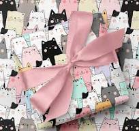 Cartoon Cats Print Wrapping Paper | Anime Kawaii Animal ...