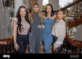 London, UK. 10th Nov, 2021. L-R Amy Day, Anna Vakili, Sharon Gaffka and AJ  Bunker from Love Island attend the official brand launch of Eresos and  their three ranges Derma (Botanical Skincare),