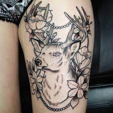 This deer tattoo in the form of a deer skull has a definite gothic edge to it. 48 Deer Tattoos Ideas For Women
