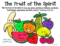 Keep your kids busy doing something fun and creative by printing out free coloring pages. Fruit Of The Spirit Bible Printables Bible Story Printables