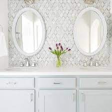 Calacatta (calcutta) gold marble herringbone 2x8 polished. Carrara White Caribbean Green Marble Tiles Design Ideas