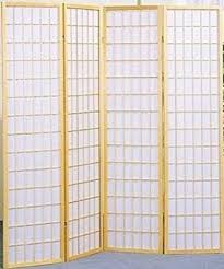 Legacy Decor 4 Panel Japanese Oriental Style Room Screen Divider Room Divider Screen Shoji Screen Room Divider Room Screen