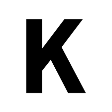 Letter K Black White Sticker By Vonis White 3 X3 In 2020 White Stickers Black White Art Lettering