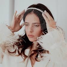 Birdcage Veil Headband With Veil Wedding Fascinator Veil Bridal Headband  Civil Wedding Veil Courthouse