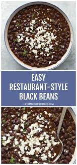 Restaurant Style Mexican Black Beans Recipe In 2020 Easy Restaurant Recipes Mexican Food Recipes
