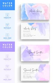 A light business card with a touch of watercolors for cosmetologist. Pin On Freepik