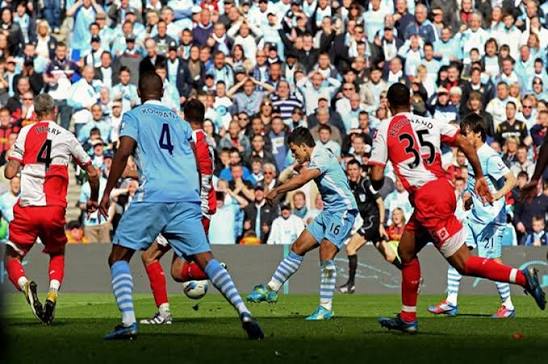 The 2011–12 Premier League season looked DONE with six games to go. 🏆  Manchester United were 8 points clear of Manchester City. Even City manager  Roberto Mancini admitted the title race was “