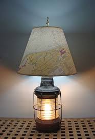 Nautical Table Lamp Re Purposed Anchor Lantern Skipjack Nautical Wares Nautical Lamps Nautical Interior Nautical Table