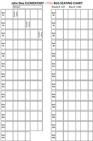 School Bus Seating Chart Template