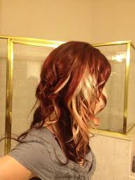 Pin By Megan Rose On All Things Beauty Red Blonde Hair Blonde Peekaboos Red Hair With Highlights
