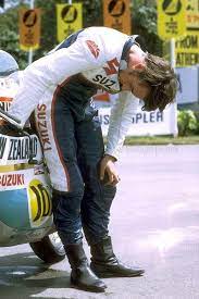 View Of An Exhausted Geoff Perry Of New Zealand During Trial For The 50 Lap Singapore Grand Prix For Motorcycles He Won T Singapore Grand Prix Exhausted Perry