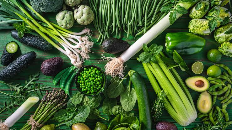Many leafy greens and vegetables are excellent sources of natural folate., AI generated