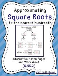 Estimating Square Roots Notes And Practice Pdf And Google Slides Versions Square Roots Estimating Square Roots Interactive Notes