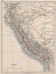 Map of peru and ecuador. Peru Border As Before Peru Ecuador War 1941 Johnston 1900 Old Antique Map