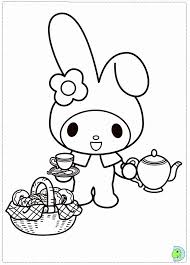 Cat cartoon kuromi, cat, white, mammal png. My Melody Coloring Pages Coloring Home