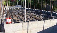 The typical concrete block foundation is not solid. Concrete Slab Wikipedia