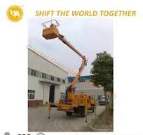 Fhydraulic High Lift Work Platform Folding Aerial Cage High Work Platform  Truck
