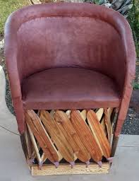 Cushioned Equipale Rustic Mexican Leather Back Chair