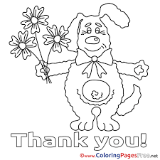 Coloring cards christmas veterans day health care workers stay safe. Dog Bouquet Download Thank You Coloring Pages